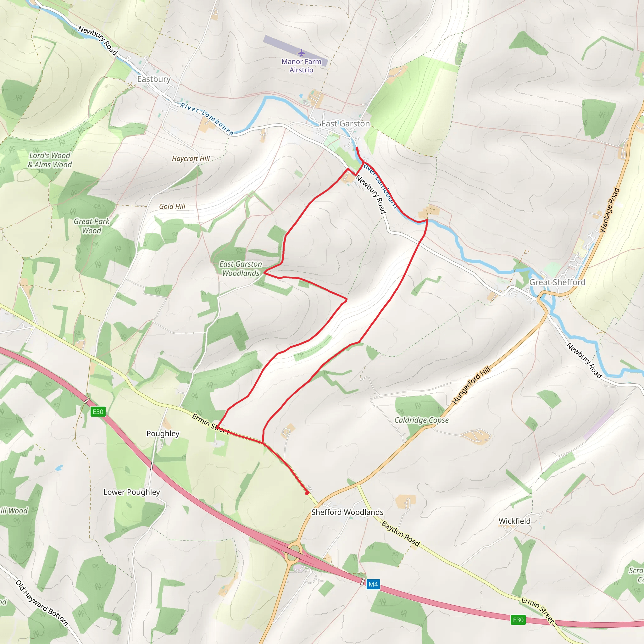 Poughley Loop mobile static map