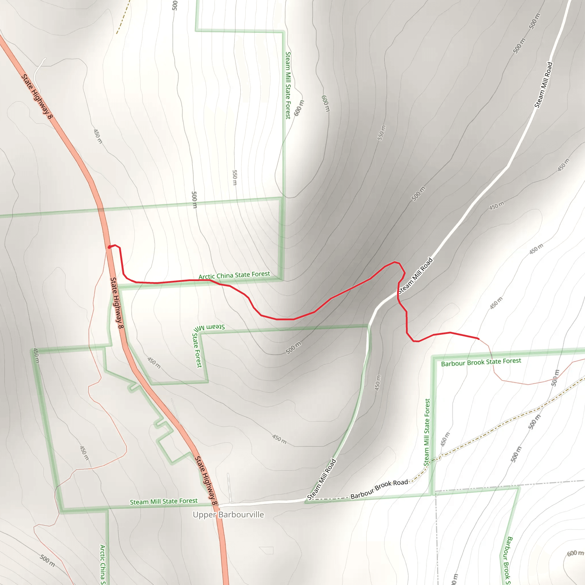 Delaware State Forest via Finger Lakes Trail mobile static map