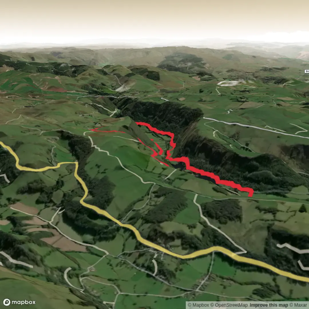 An image depicting the trail Cwm Rheidol Reservoir Loop - Upper Limits UK and its surrounding area.