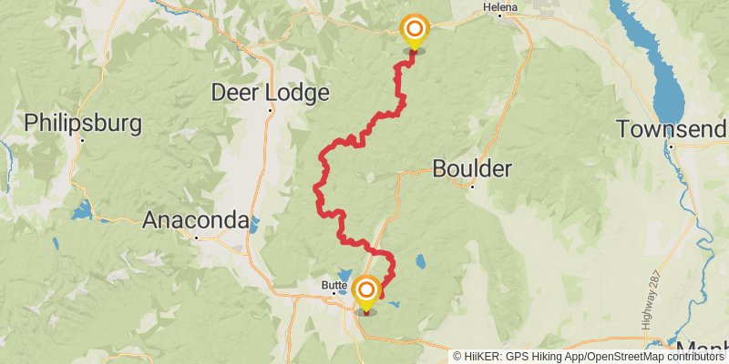 Continental Divide Trail stage 30 Map