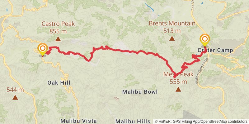 Backbone Trail stage 5 Map