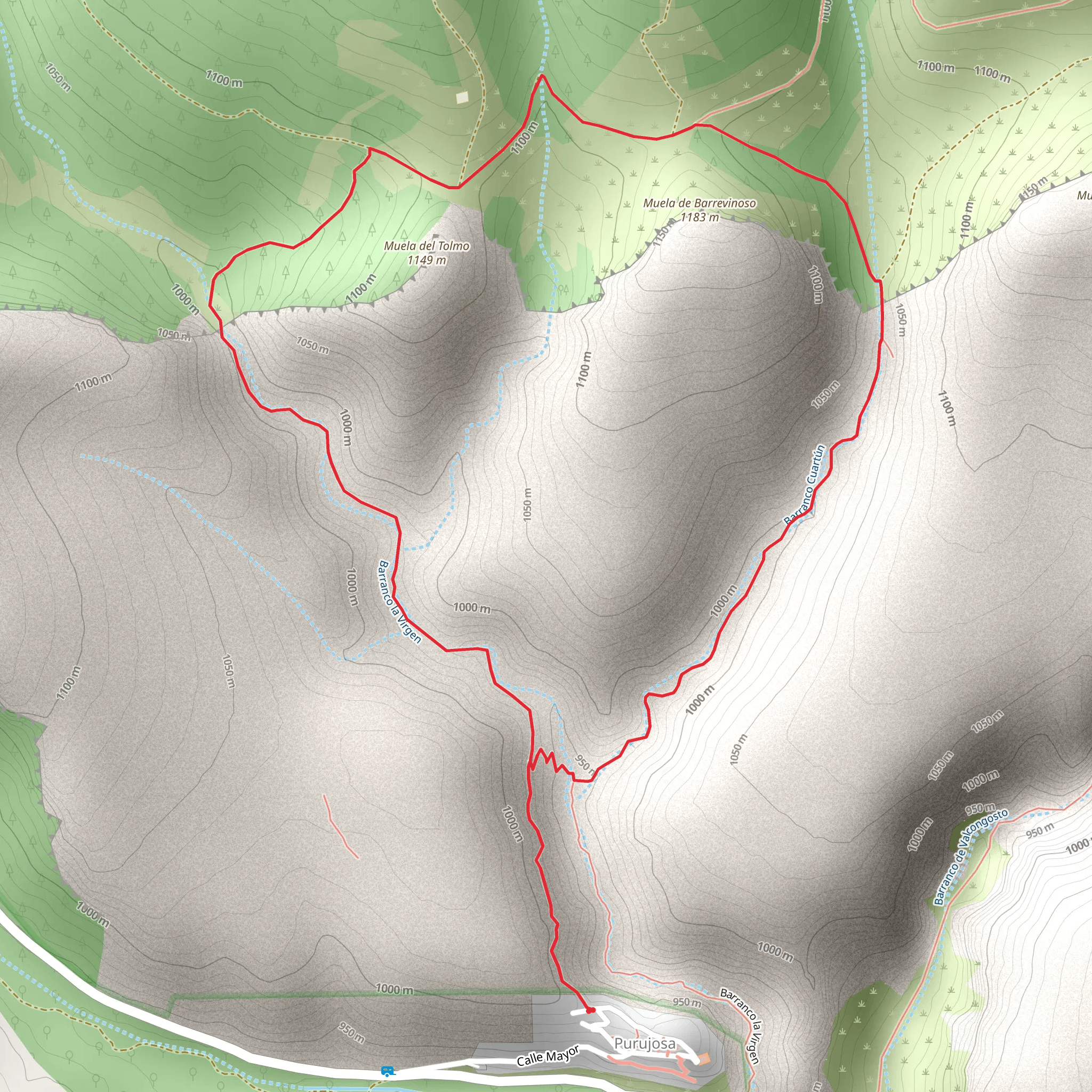 Purujosa - Barranco de la Virgen PR Z 77 mobile static map