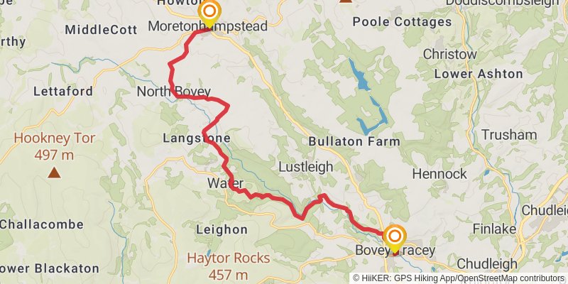 Dartmoor Way stage 4 Map