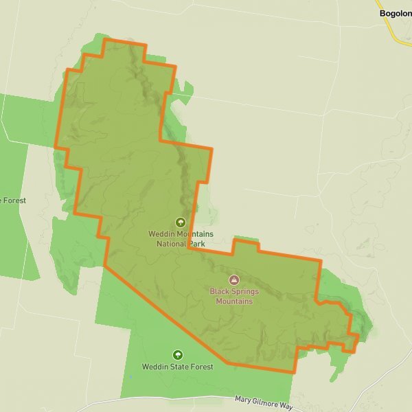 Weddin Mountains National Park mobile static map