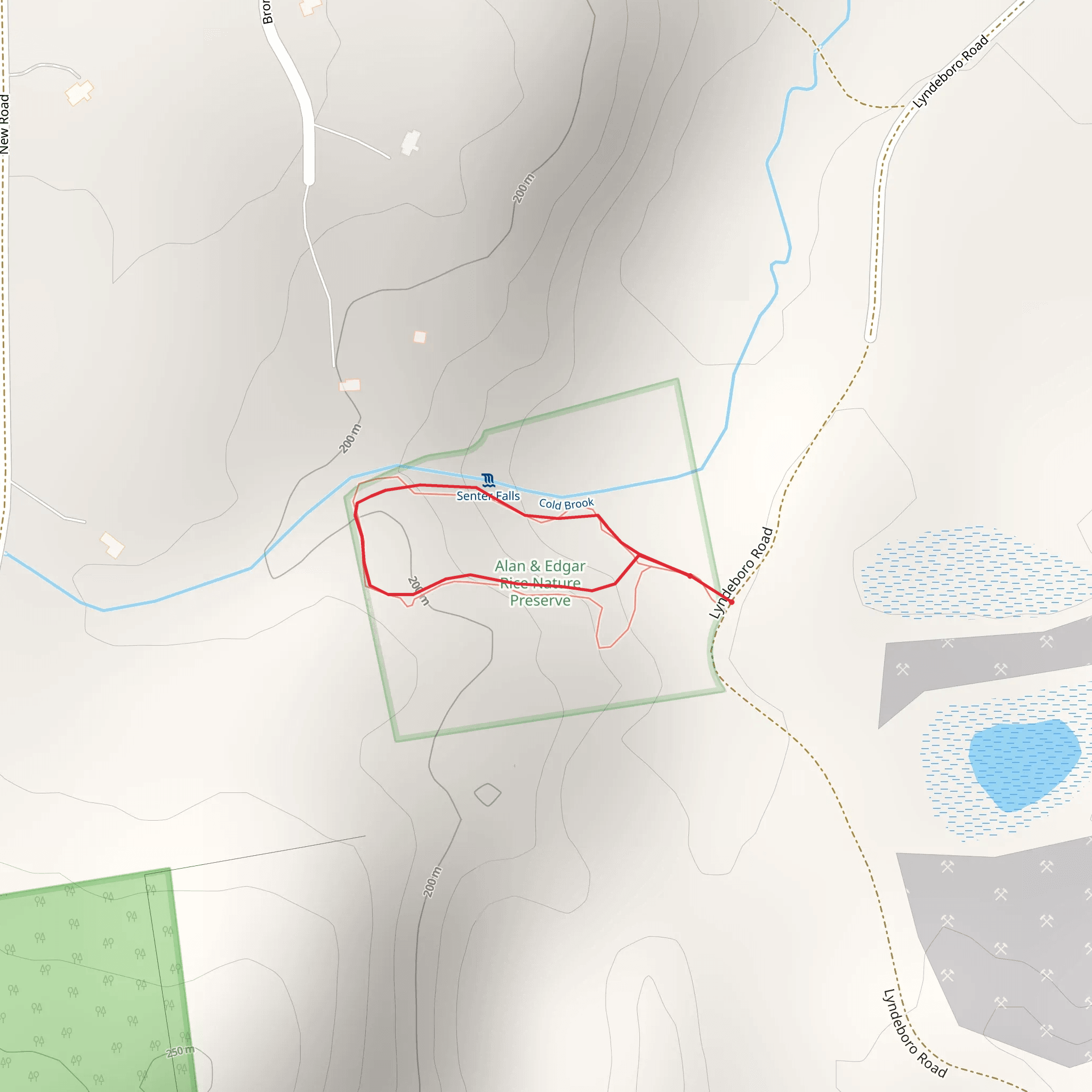 Cold Brook Loop from Lyndeboro Road mobile static map