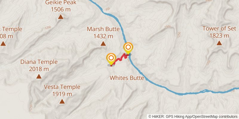 Tonto Trail - Boucher to South Pass spur 1 Map