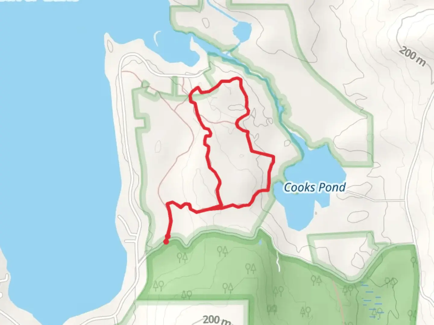 An image depicting the trail Lead Mine Road North Loop and its surrounding area.