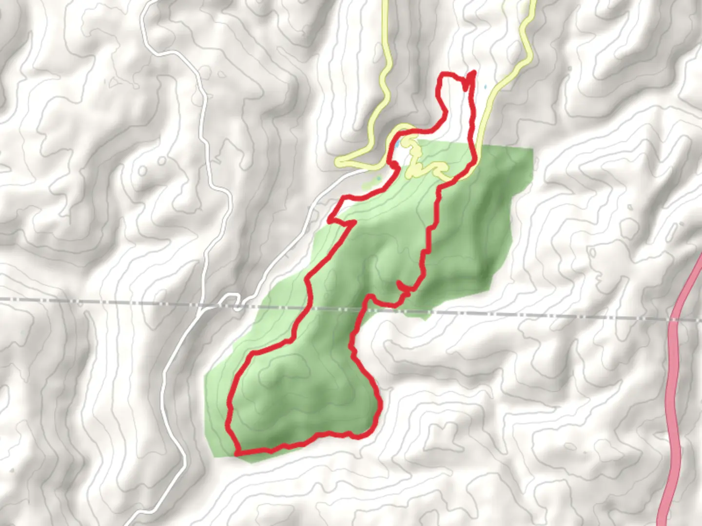 An image depicting the trail Butterfield Hiking Trail - Gorley King Loop and its surrounding area.