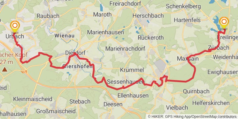 Kölner Weg stage 10 Map