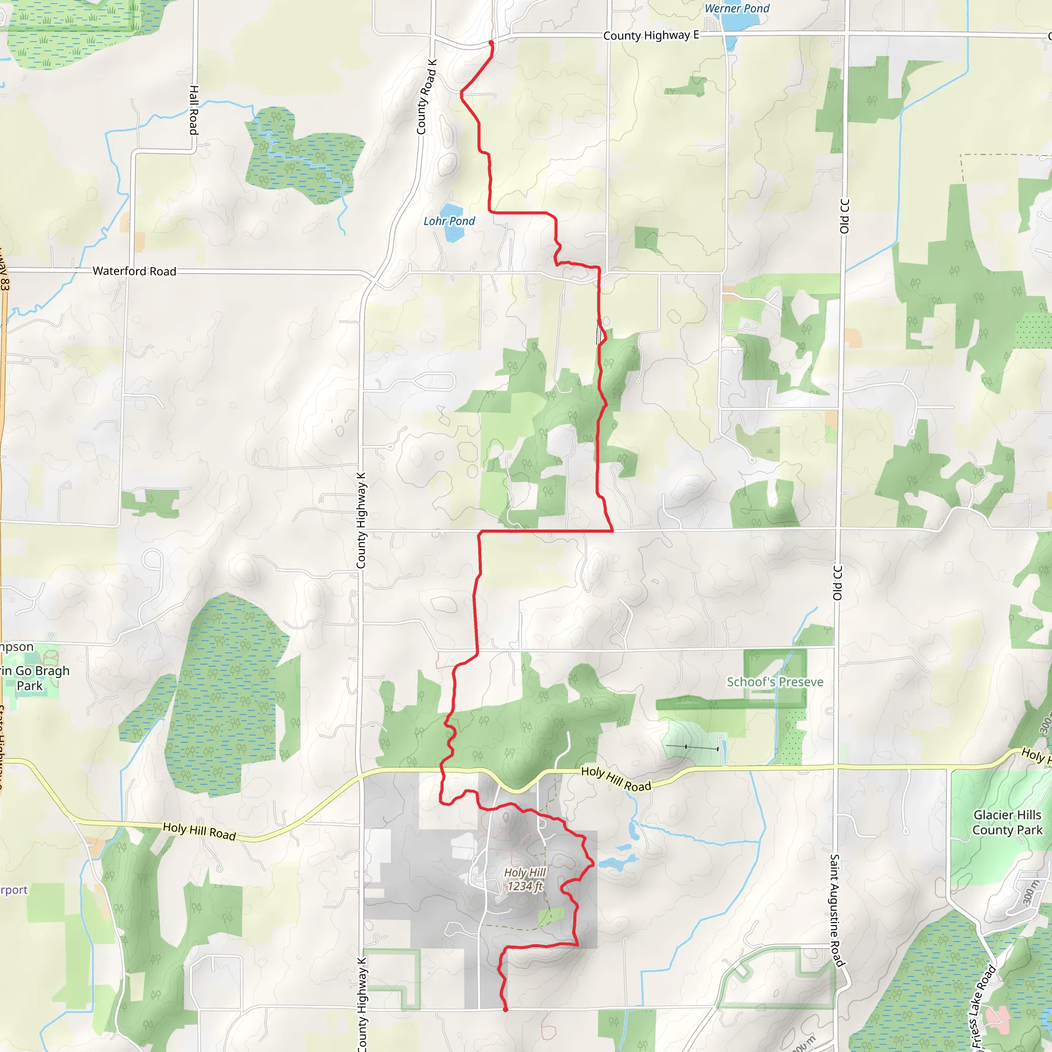 Ice Age Trail - Pike Lake mobile static map