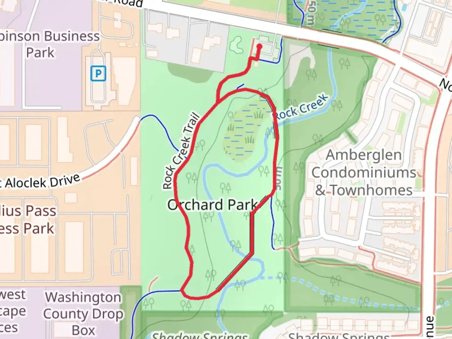An image depicting the trail Rock Creek Loop Trail and its surrounding area.