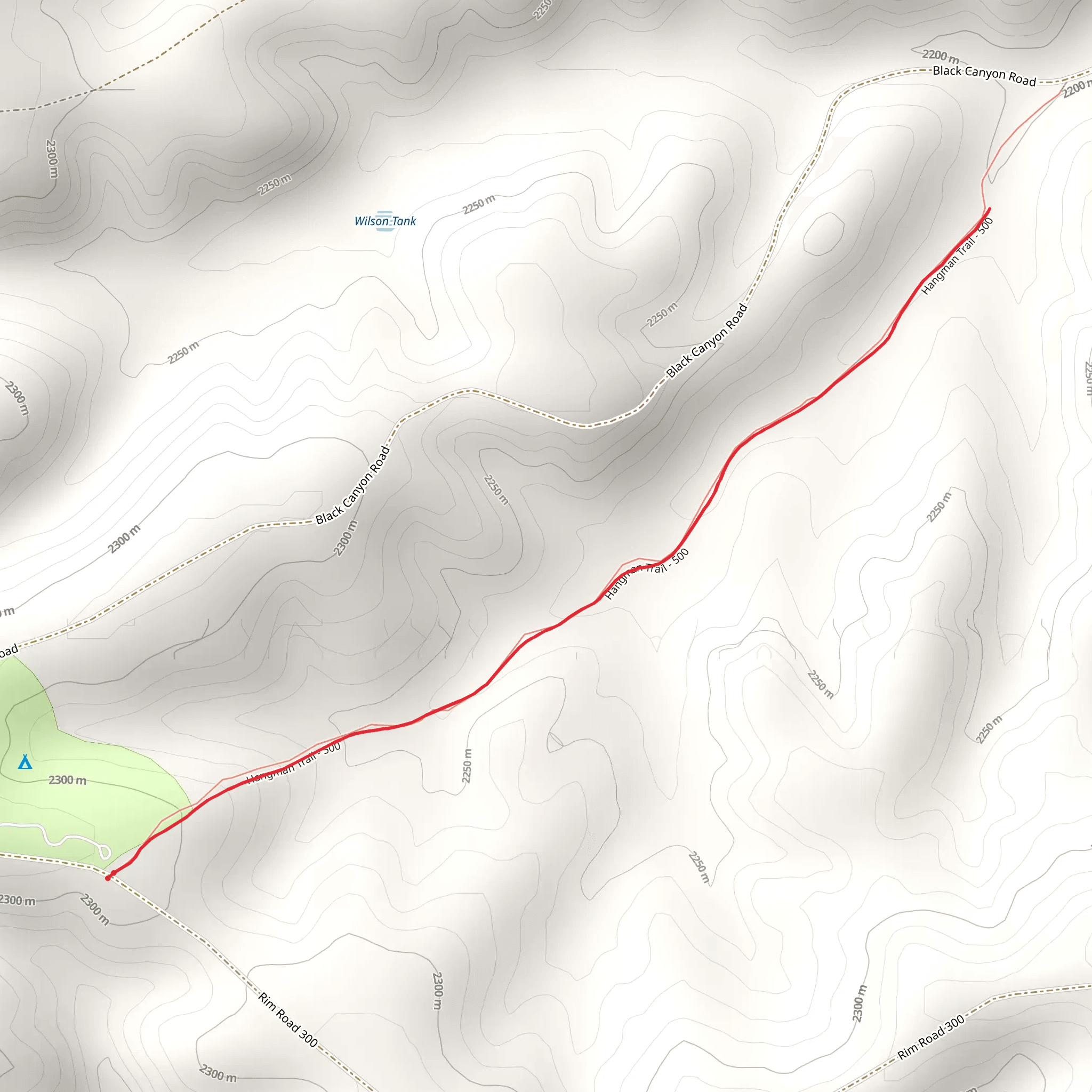 Hangman Trail mobile static map
