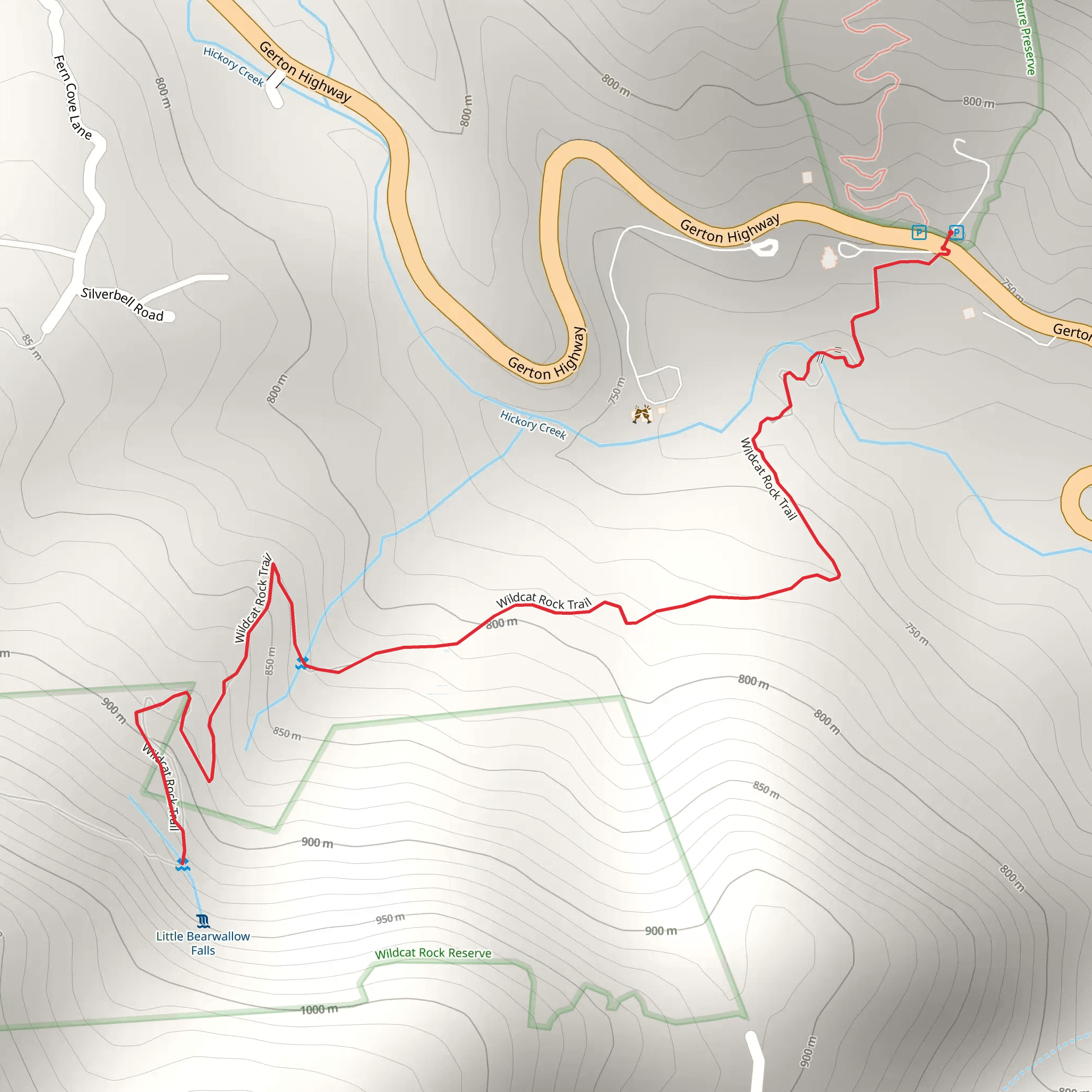 Wildcat Rock Trail mobile static map