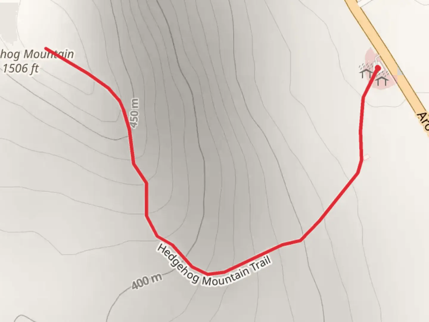 An image depicting the trail Hedgehog Mountain Trail and its surrounding area.