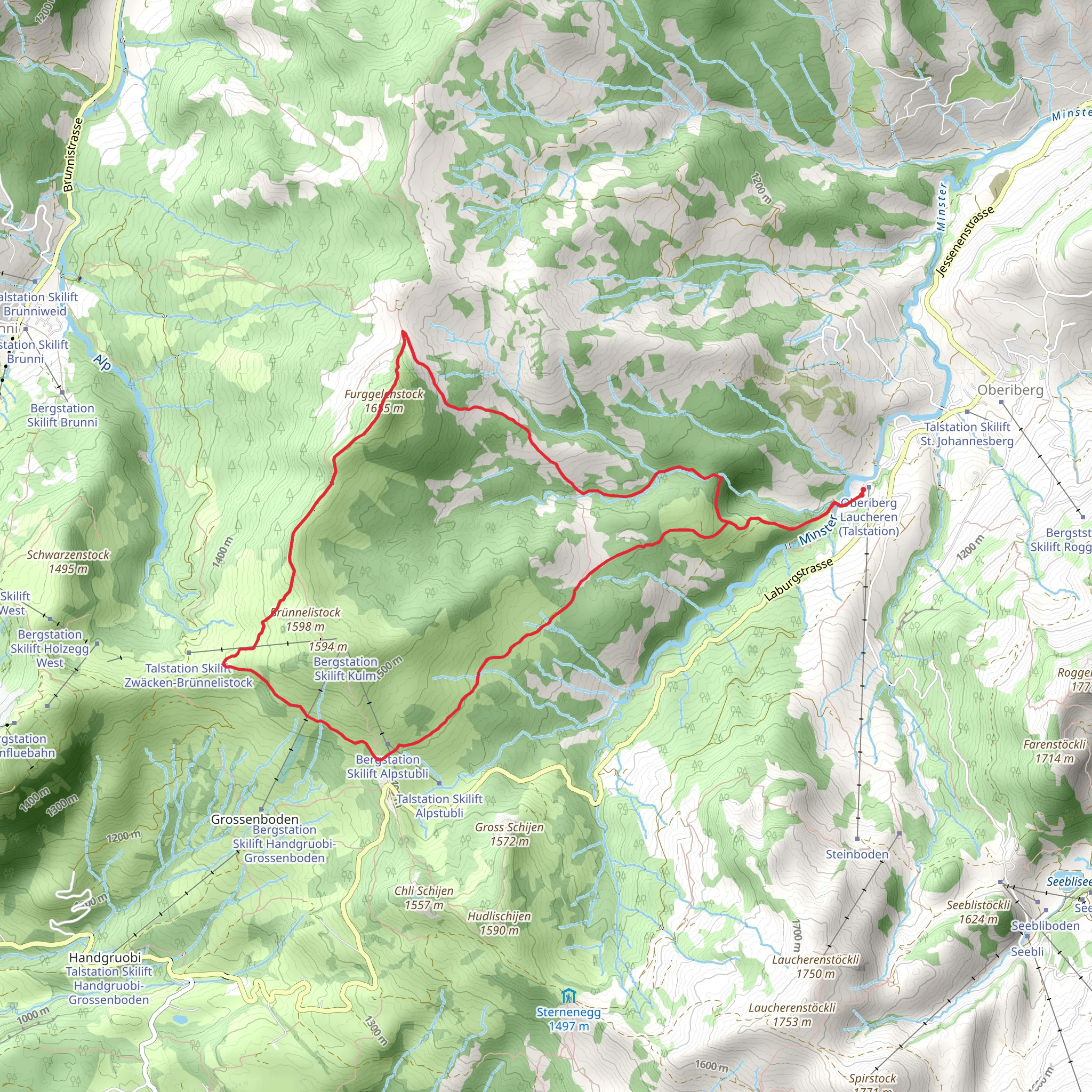 Furggelen mobile static map