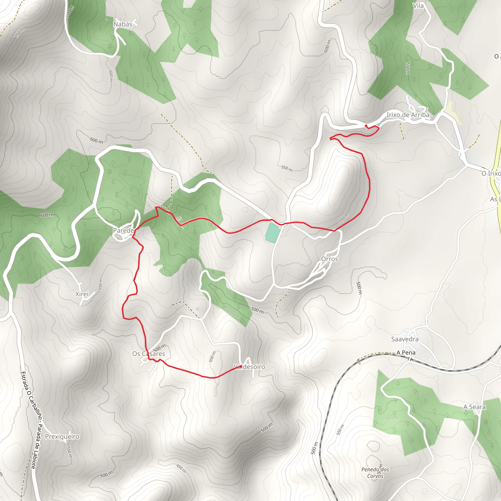 PR G 189 Ruta dos Castros do Irixo mobile static map