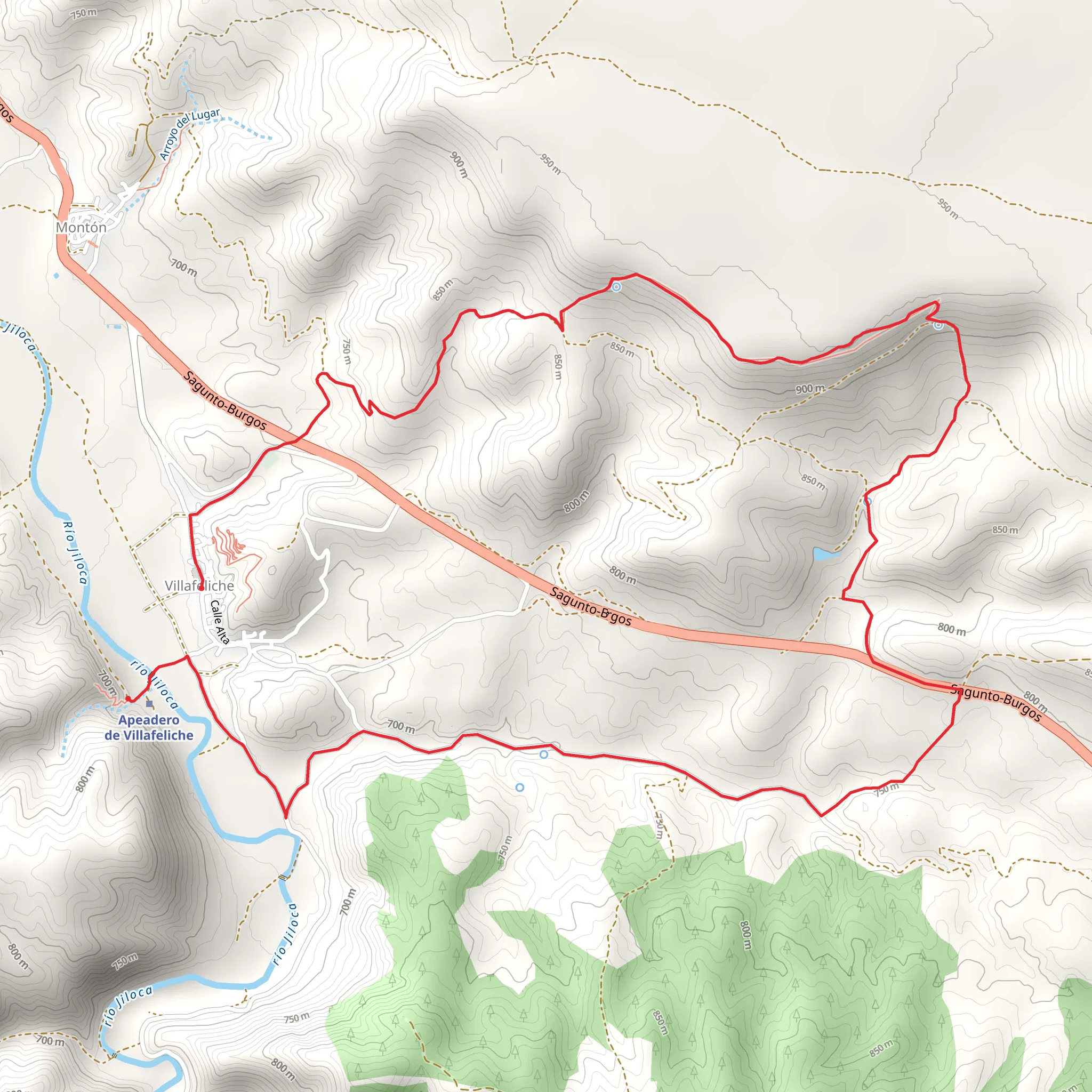 Villafeliche - Route of the Fountains and Springs SL Z 57 mobile static map