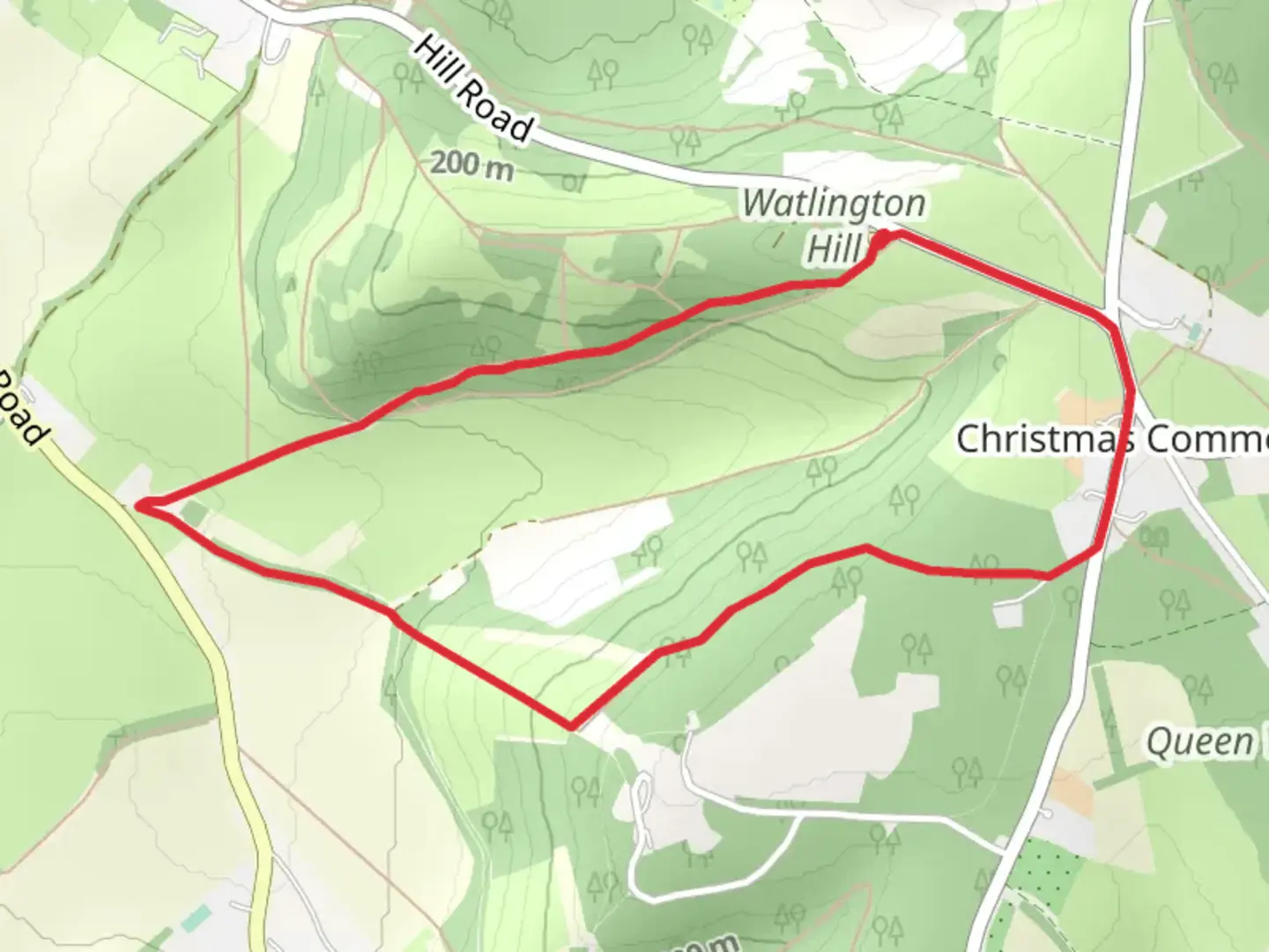 An image depicting the trail Christmas Common Walk and its surrounding area.