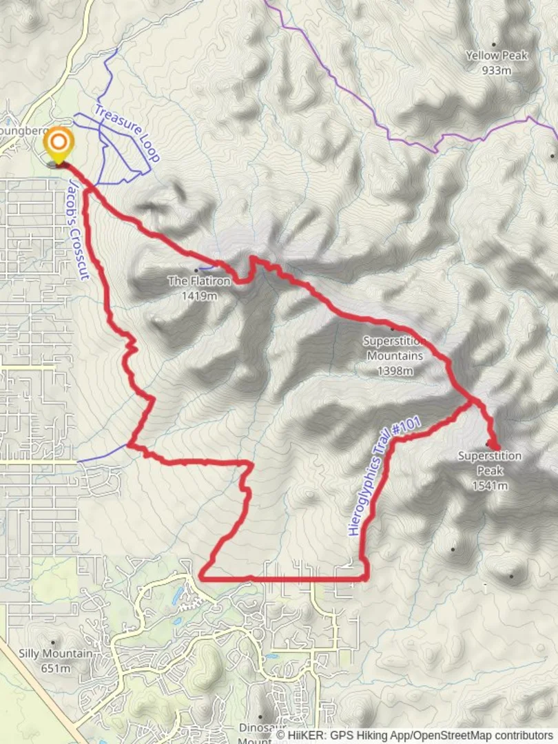 Green Trails Superstition Mountains Hiking Map Superstition