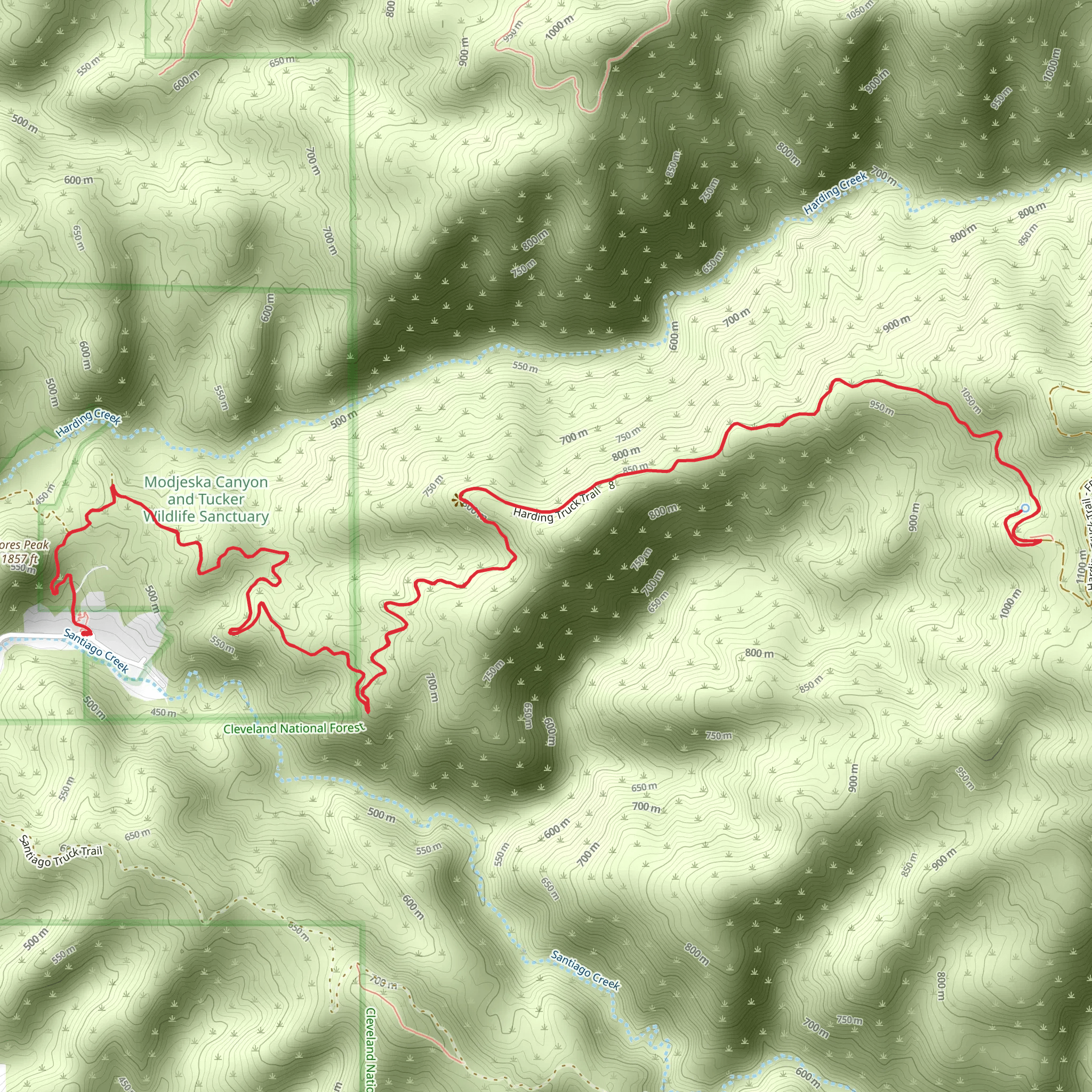 Laurel Spring via Harding Truck Trail mobile static map
