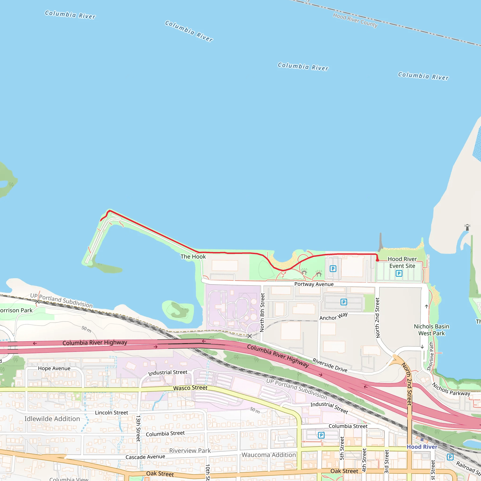 The Hook mobile static map