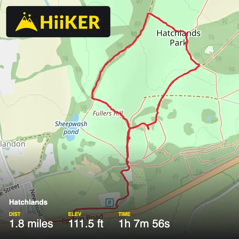 A map preview of the recording Hatchlands .