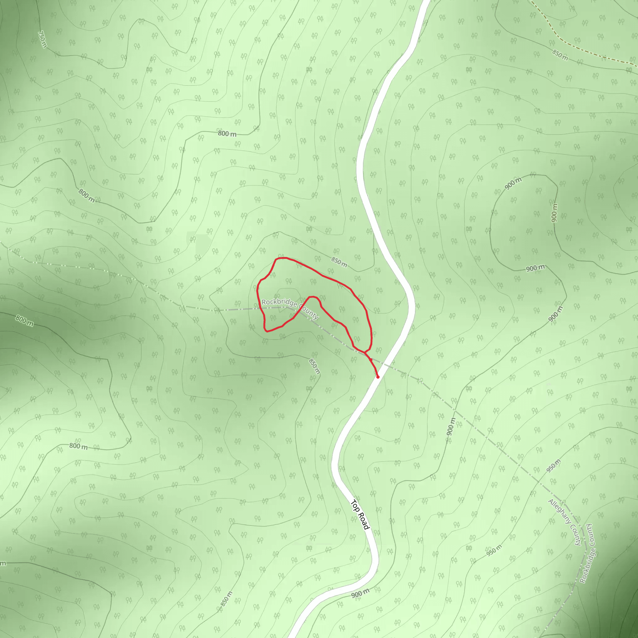 Knoll Wayside Trail mobile static map