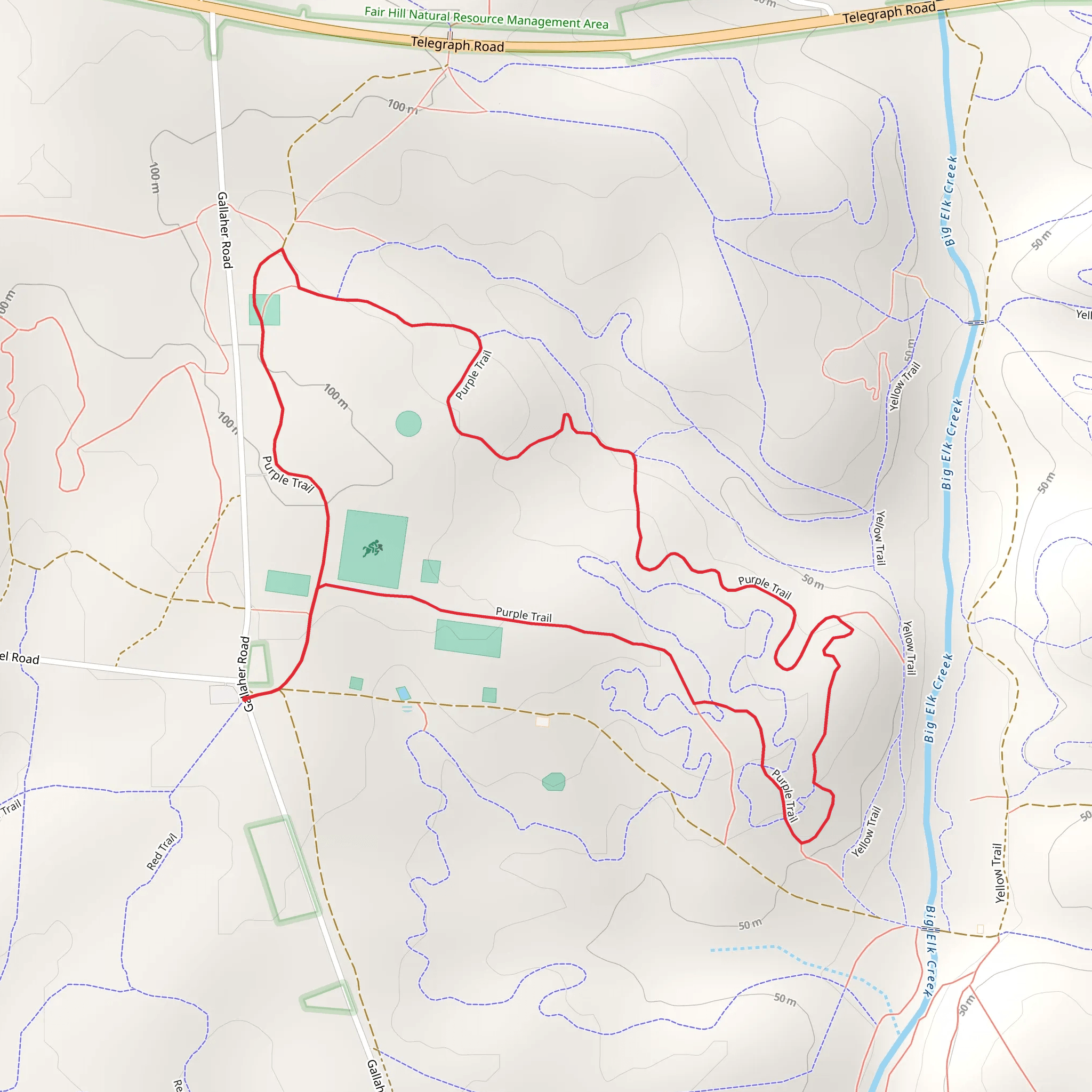 Purple Loop Trail mobile static map