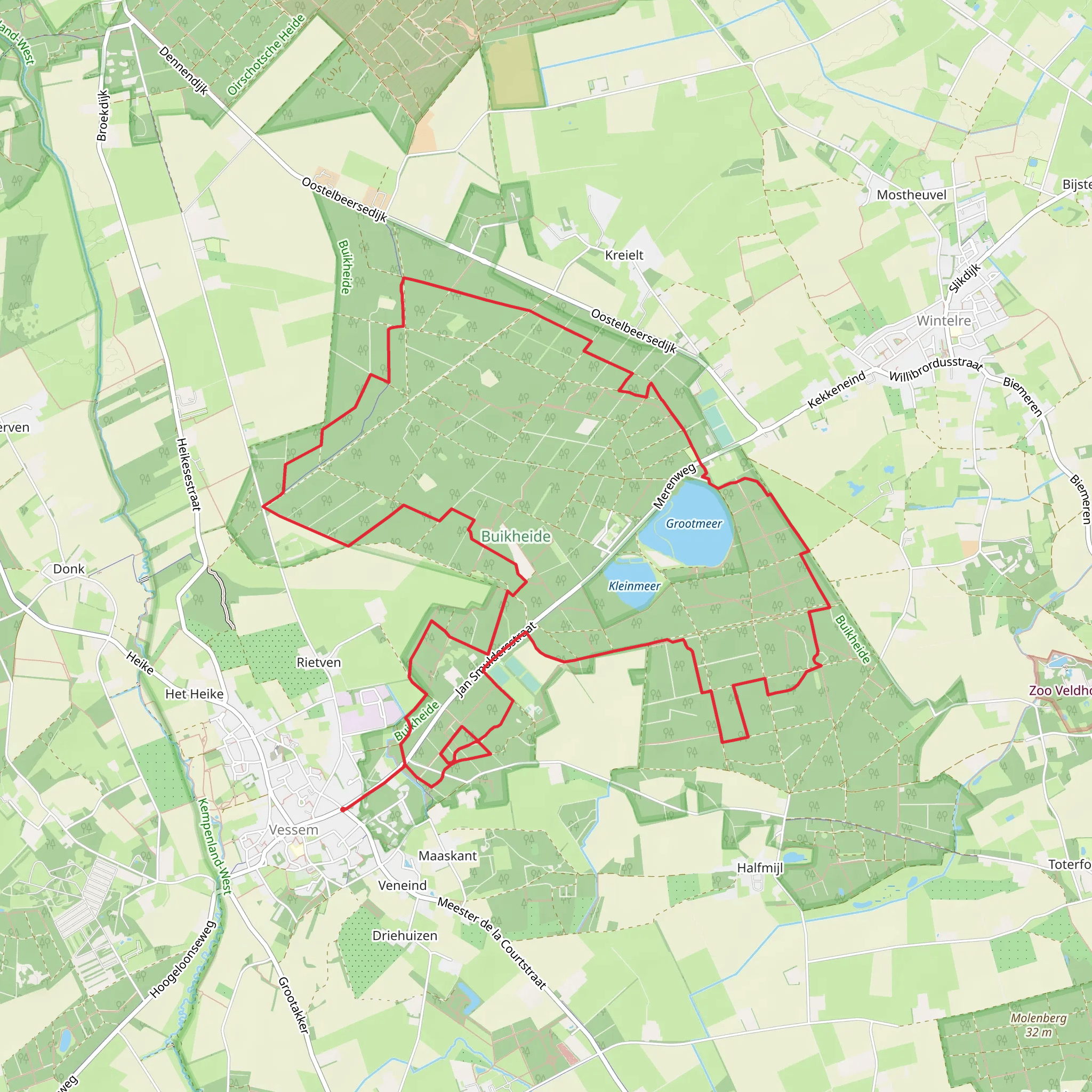 Grootmeer via Buikheide mobile static map