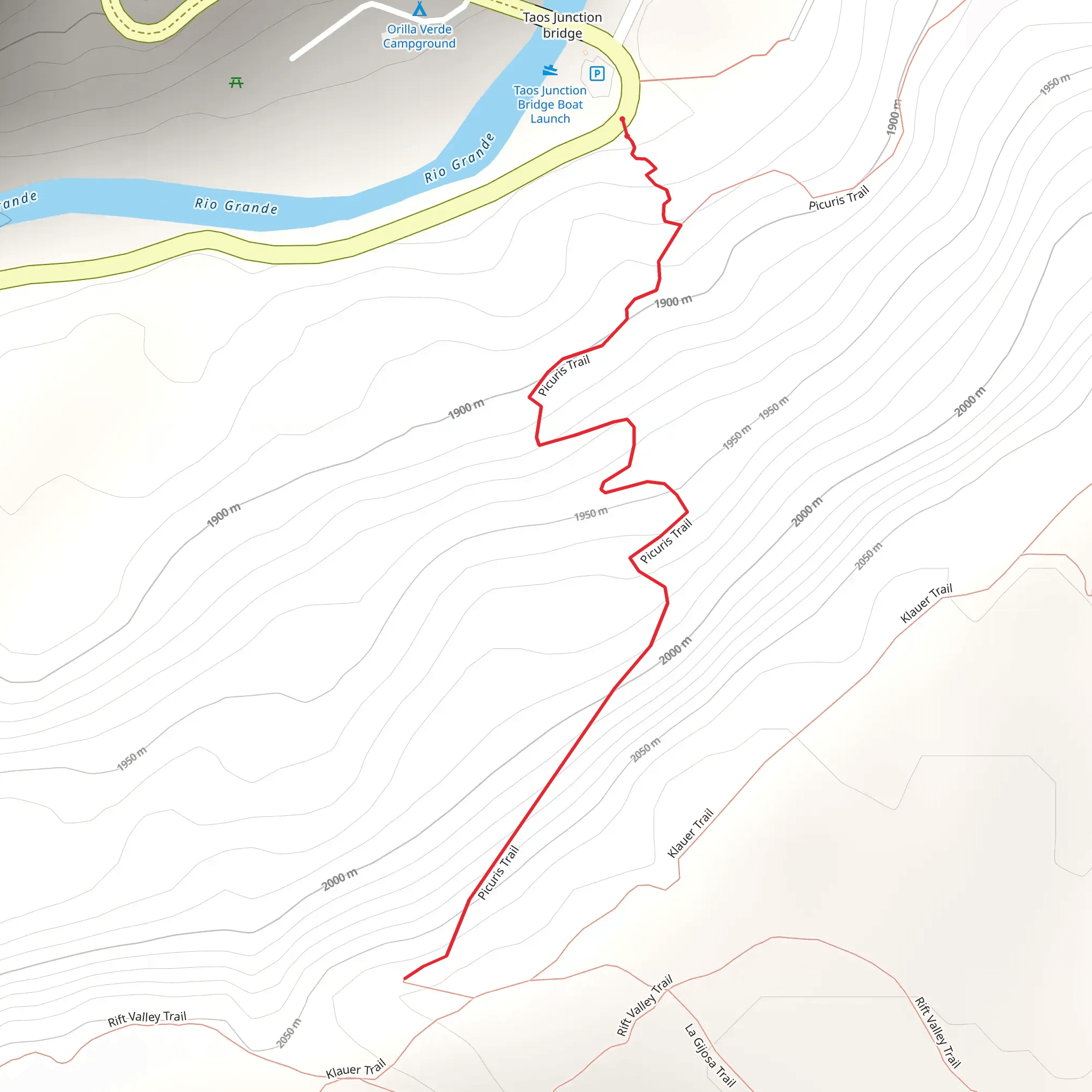 Picuris Trail mobile static map
