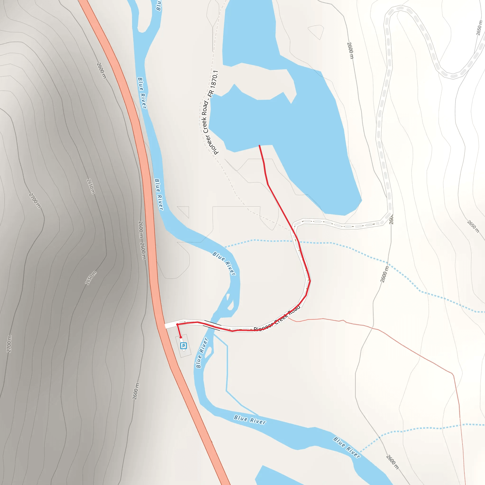 Pioneer Creek Trail mobile static map