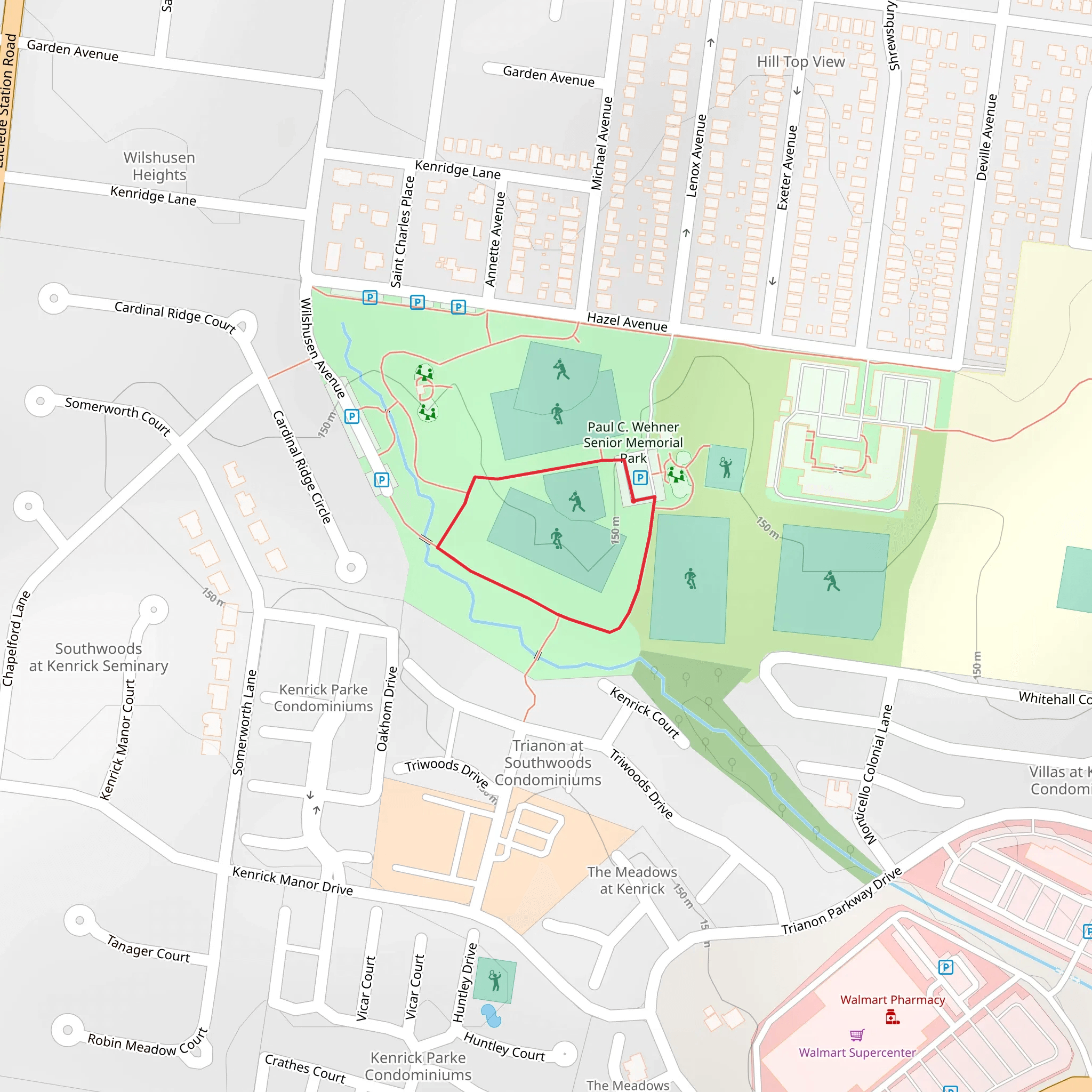 Paul C Wehner Senior Memorial Park Loop mobile static map