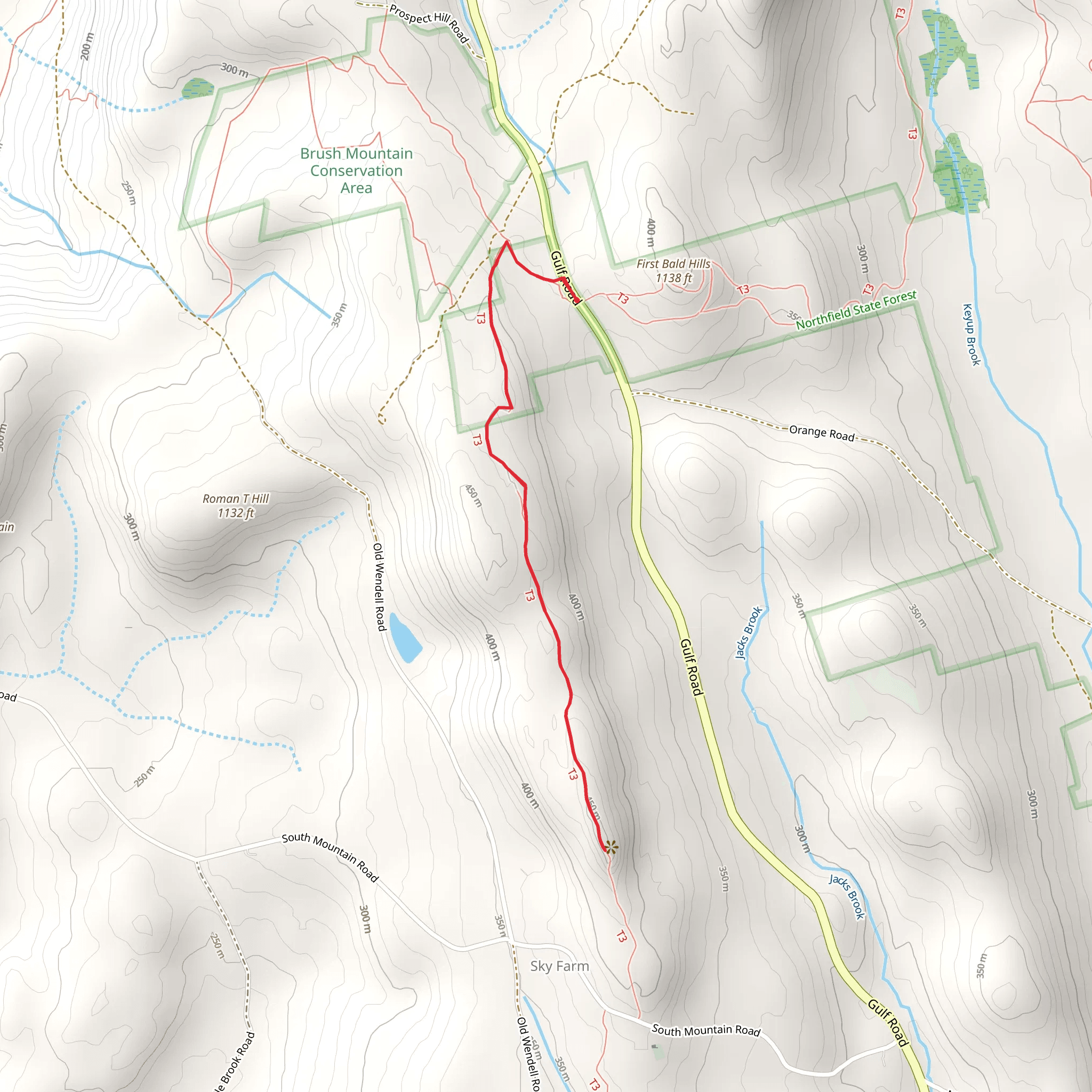 Crag Mountain from Gulf Road mobile static map