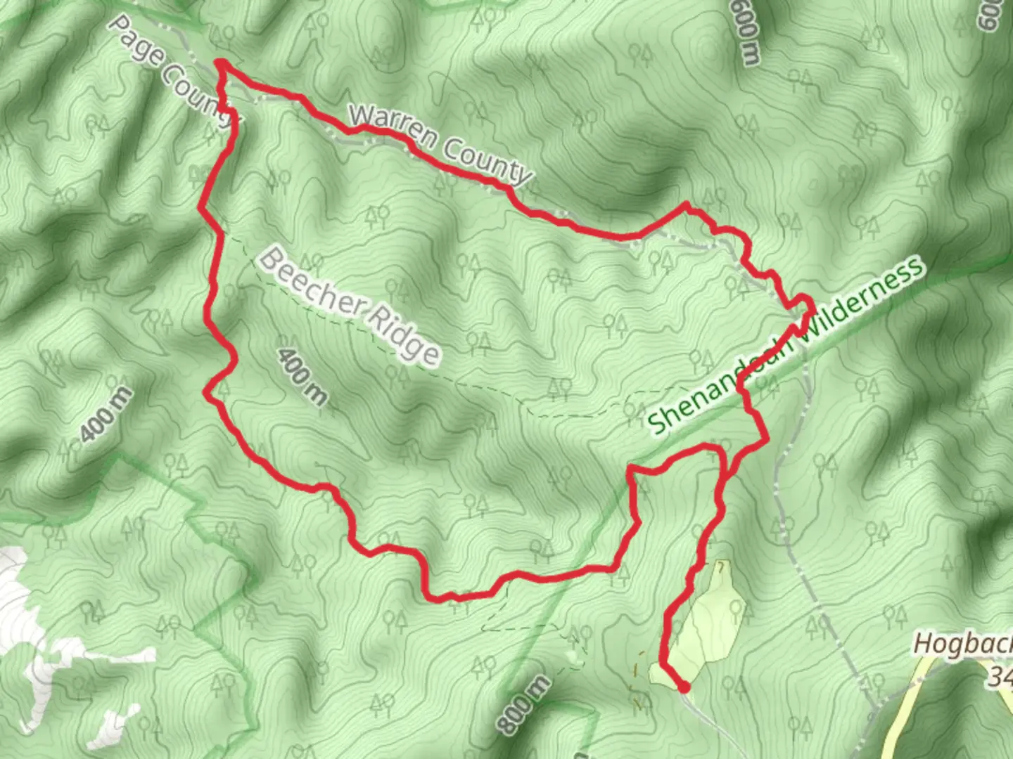 An image depicting the trail Overall Run, Heiskel Hollow and Traces Nature Loop Trail and its surrounding area.