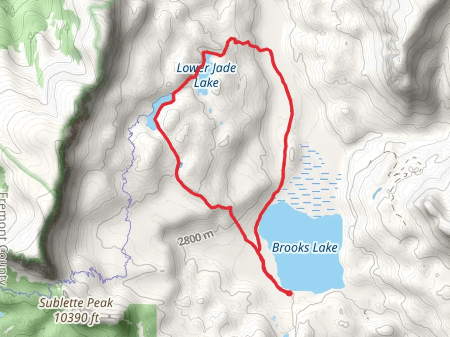 An image depicting the trail Jade Lake Trail and CDT Loop and its surrounding area.