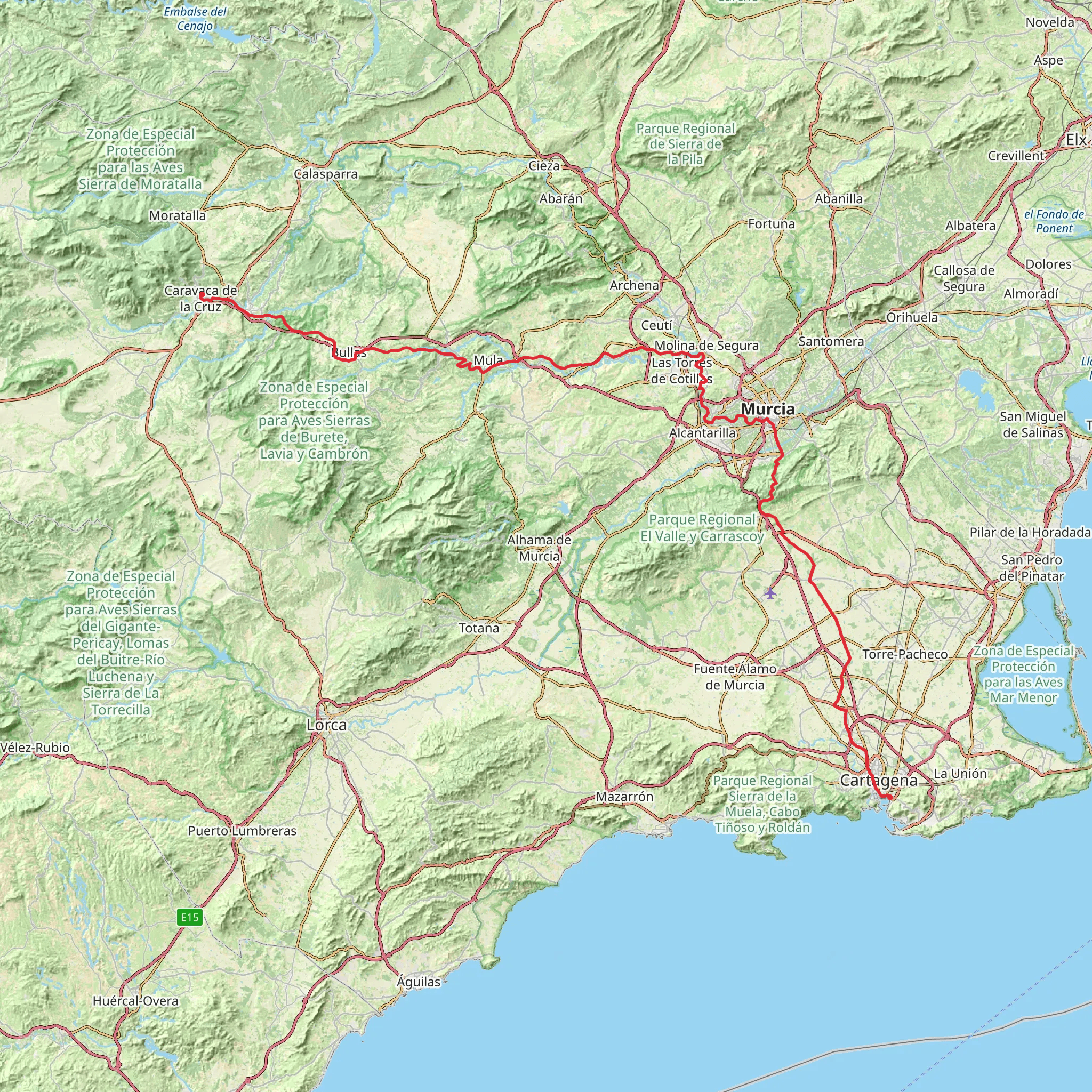 GR 250 Camino del Apóstol mobile static map