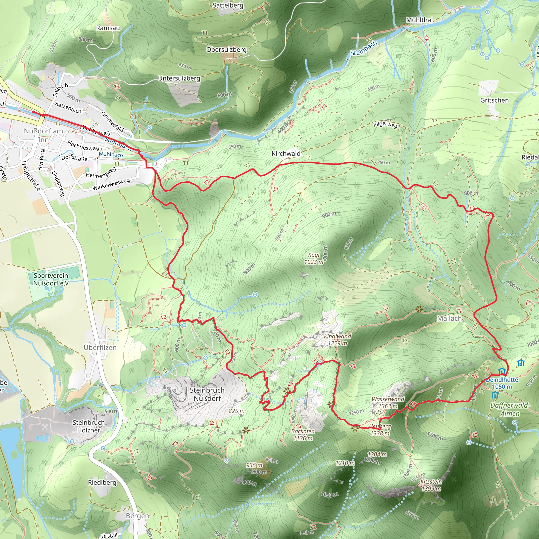 Wanderweg Heuberg mobile static map