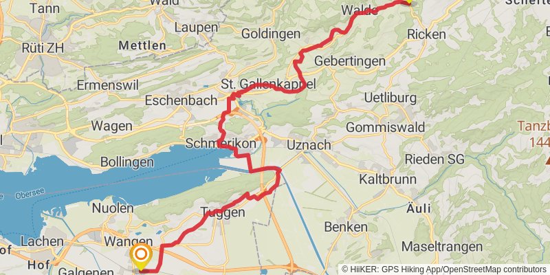 Camino Rankweil-Geneva stage 4 Map