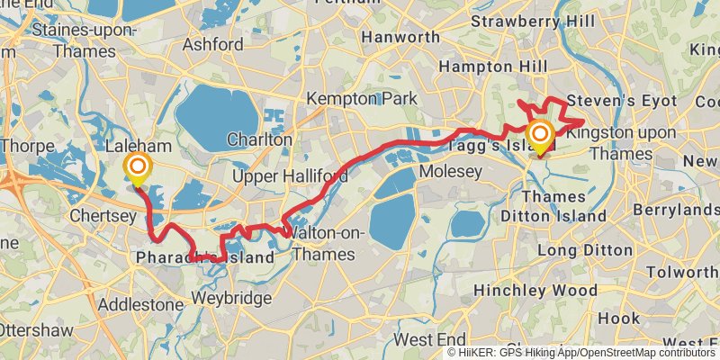 London Green Belt Way stage 19 Map