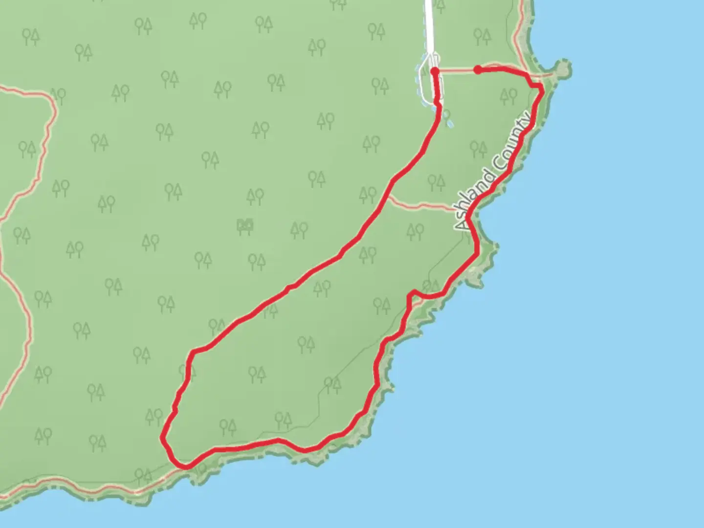 An image depicting the trail Point Loop Trail and its surrounding area.