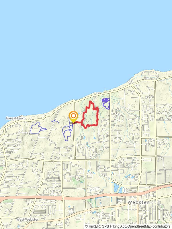 Onondaga Trail and West Loop Trail mobile static map