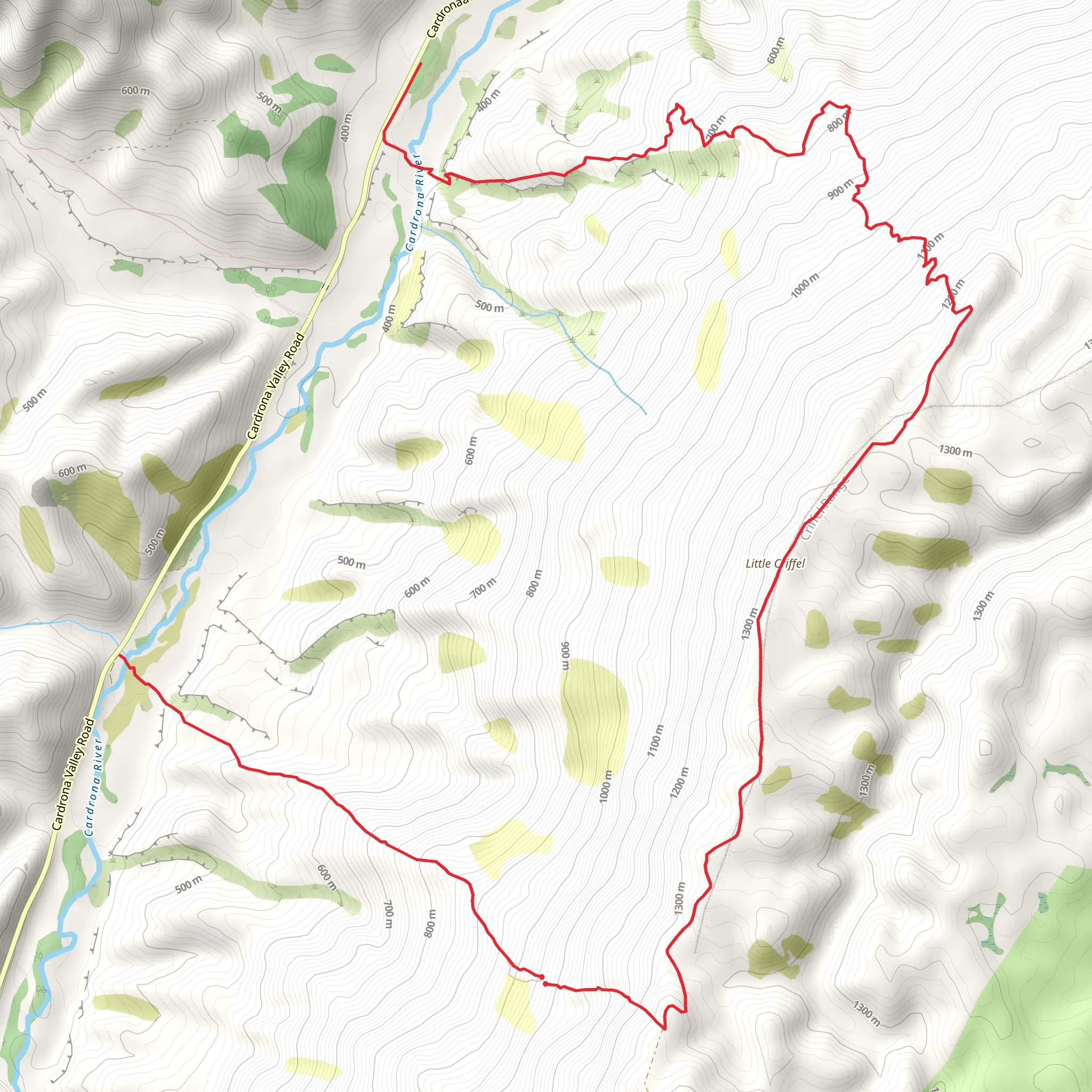 Little Criffel Track mobile static map