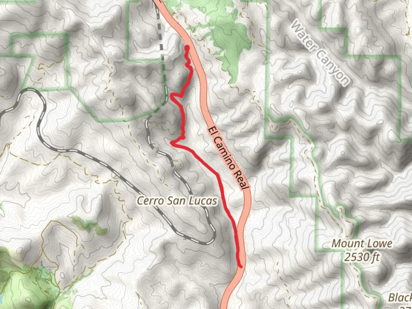 An image depicting the trail Stage Coach Road and its surrounding area.