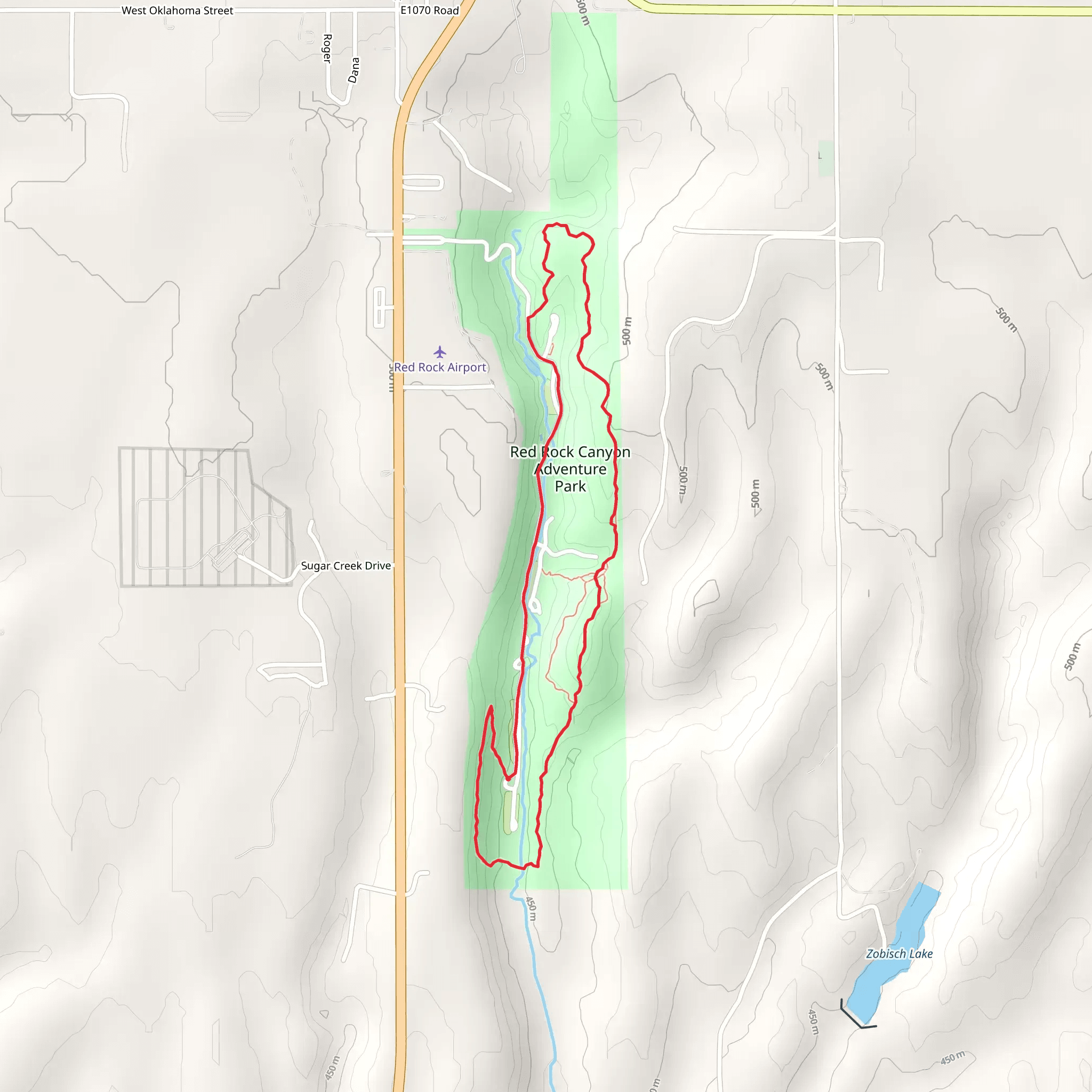 Red Rock Canyon State Park Loop mobile static map
