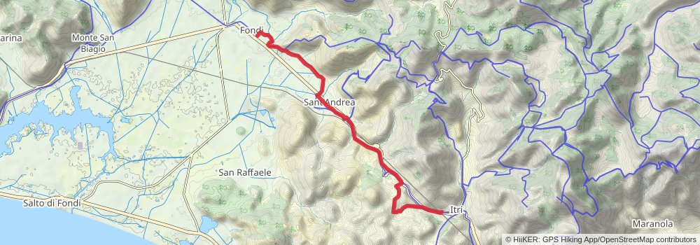 Via Francigena stage 127 Map