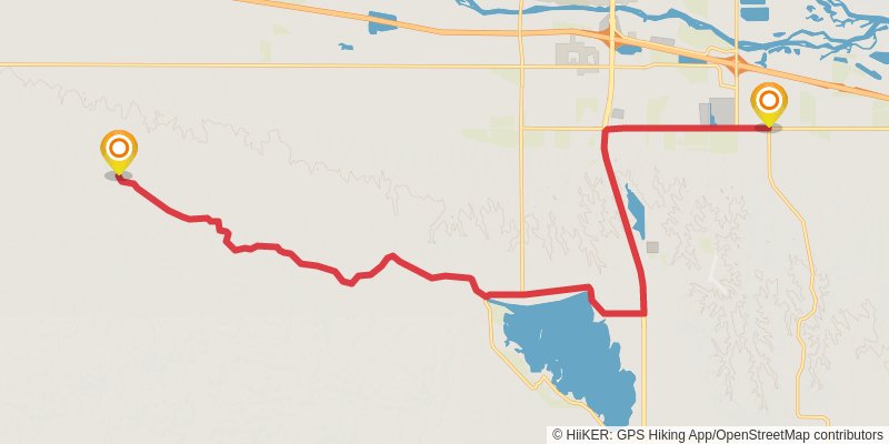 American Discovery Trail North Route stage 195 Map