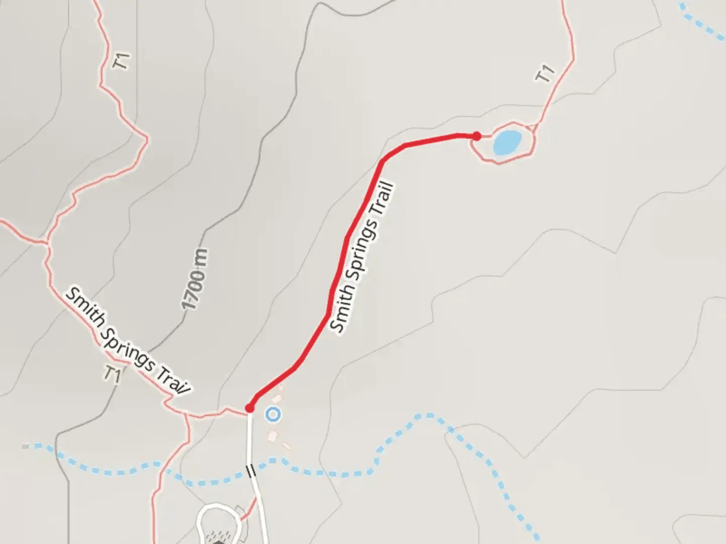 An image depicting the trail Manzanita Spring and its surrounding area.