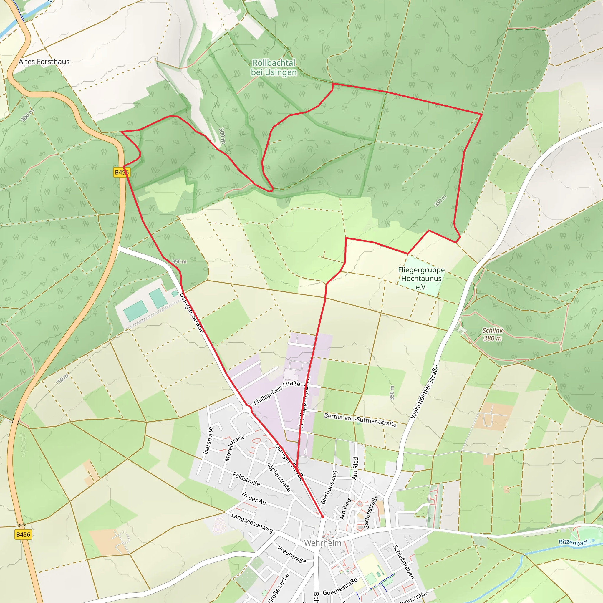 NSG Rollbachtal Loop - Wehrheim mobile static map