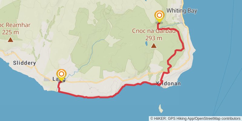 Arran Coastal Way stage 2 Map