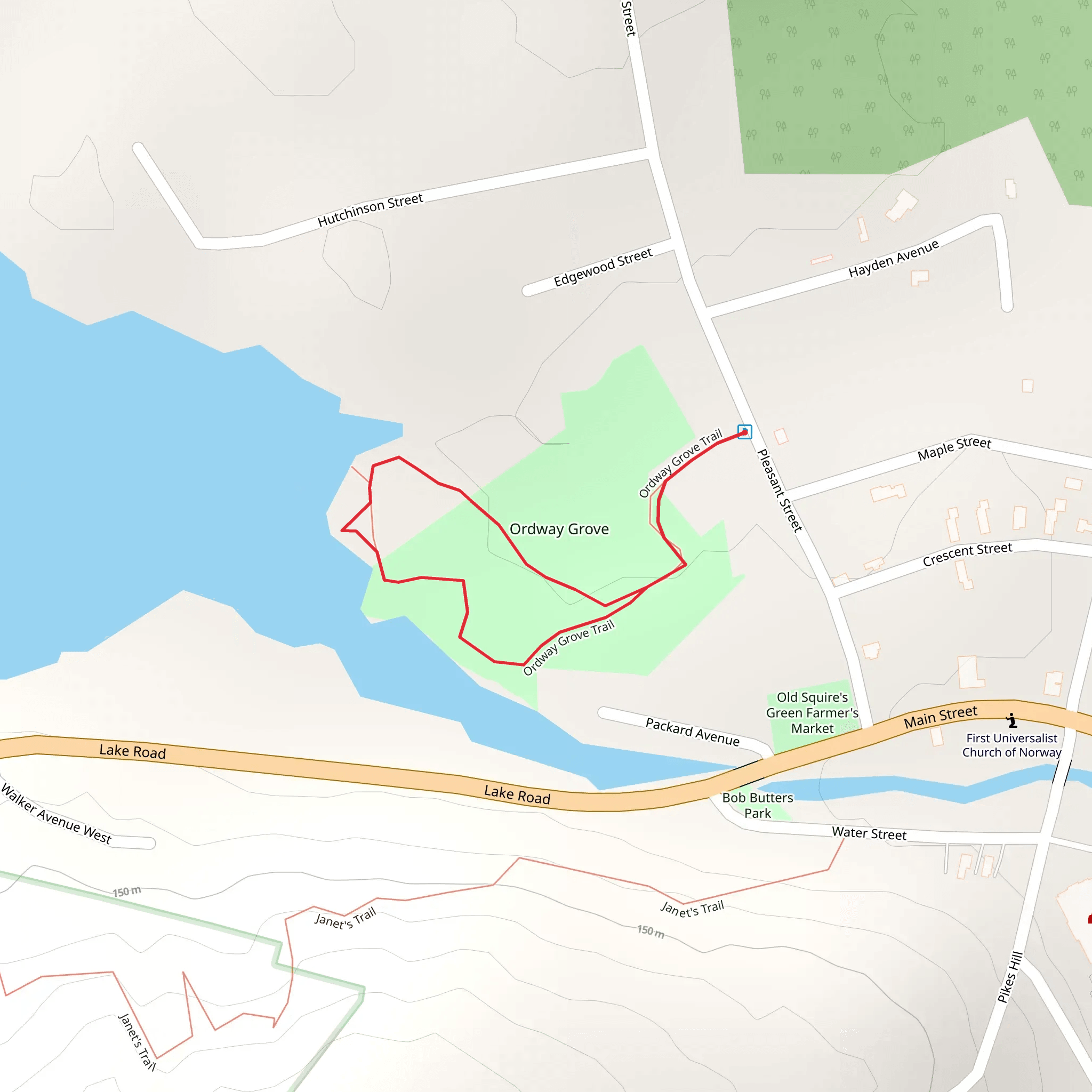 Ordway Grove Trail mobile static map